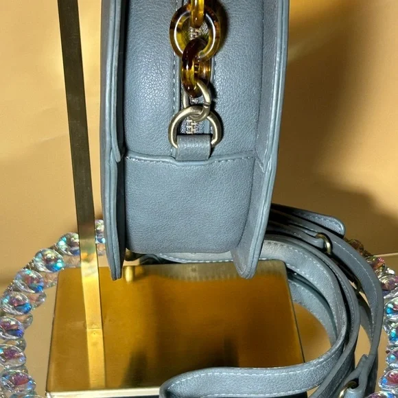 Anthropologie Gray Chained Circle Crossbody Bag - Picture 3 of 13